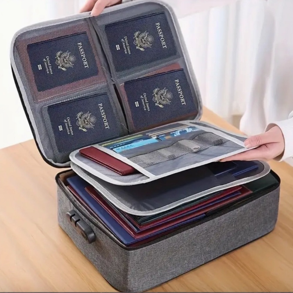 🌸SECURELOK Waterproof & Fireproof Large Capacity Lockable Storage Bag